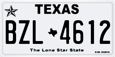 TX license plate BZL4612
