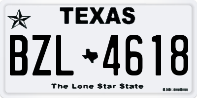 TX license plate BZL4618