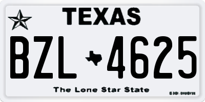 TX license plate BZL4625