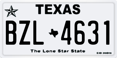 TX license plate BZL4631