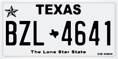 TX license plate BZL4641