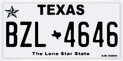TX license plate BZL4646