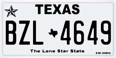 TX license plate BZL4649