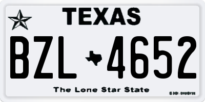 TX license plate BZL4652