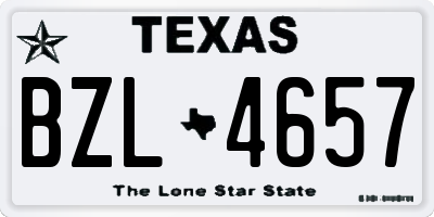 TX license plate BZL4657