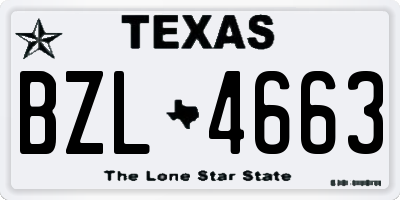TX license plate BZL4663