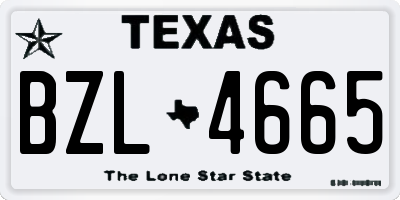 TX license plate BZL4665