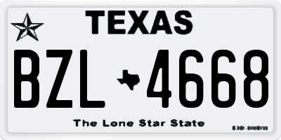 TX license plate BZL4668