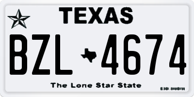 TX license plate BZL4674