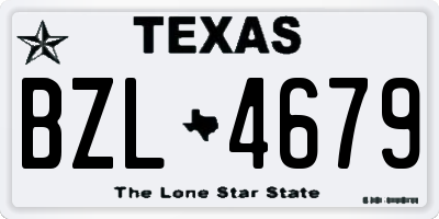 TX license plate BZL4679