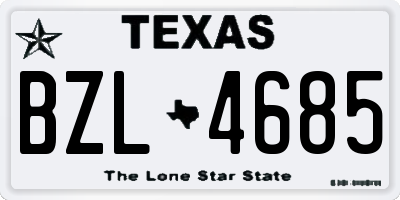 TX license plate BZL4685