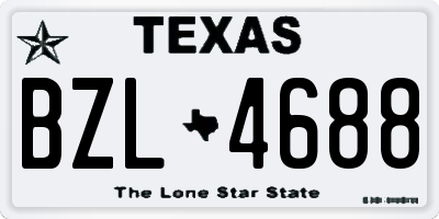 TX license plate BZL4688