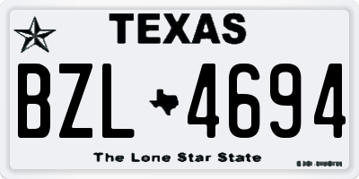 TX license plate BZL4694