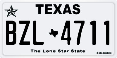TX license plate BZL4711