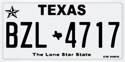 TX license plate BZL4717
