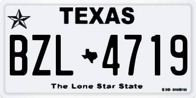 TX license plate BZL4719