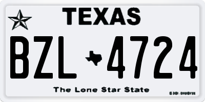 TX license plate BZL4724