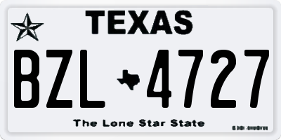 TX license plate BZL4727