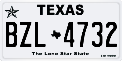 TX license plate BZL4732