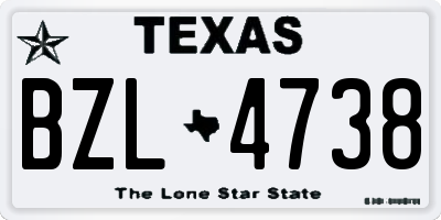 TX license plate BZL4738
