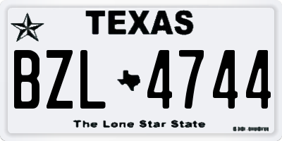 TX license plate BZL4744