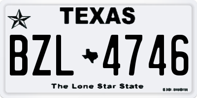 TX license plate BZL4746