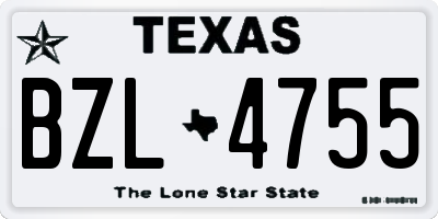TX license plate BZL4755