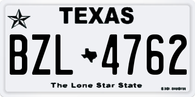 TX license plate BZL4762