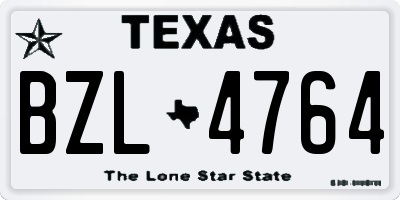 TX license plate BZL4764