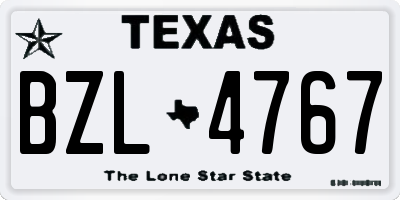 TX license plate BZL4767