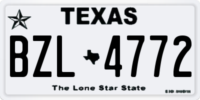TX license plate BZL4772