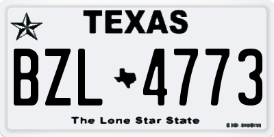 TX license plate BZL4773