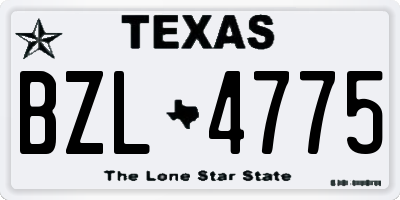 TX license plate BZL4775