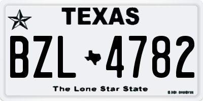 TX license plate BZL4782