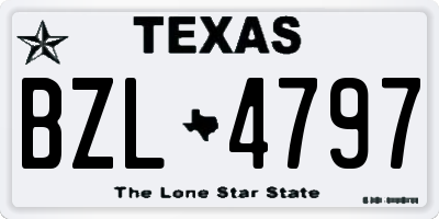 TX license plate BZL4797