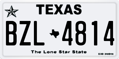 TX license plate BZL4814