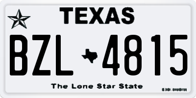 TX license plate BZL4815