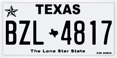 TX license plate BZL4817