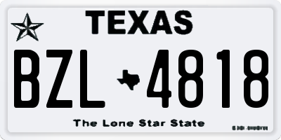 TX license plate BZL4818