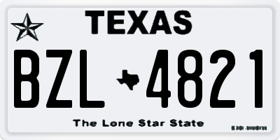TX license plate BZL4821