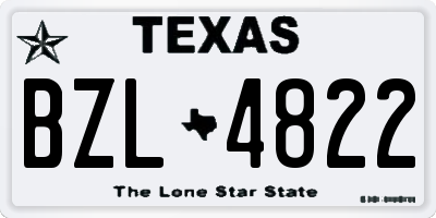 TX license plate BZL4822