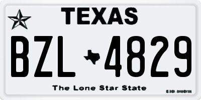 TX license plate BZL4829