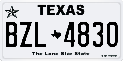 TX license plate BZL4830