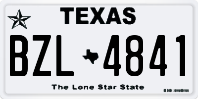 TX license plate BZL4841