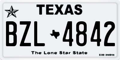 TX license plate BZL4842