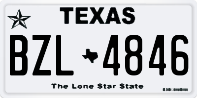 TX license plate BZL4846
