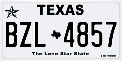 TX license plate BZL4857