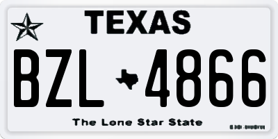 TX license plate BZL4866