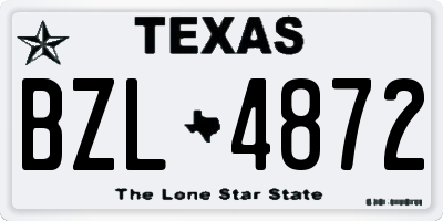 TX license plate BZL4872