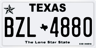 TX license plate BZL4880